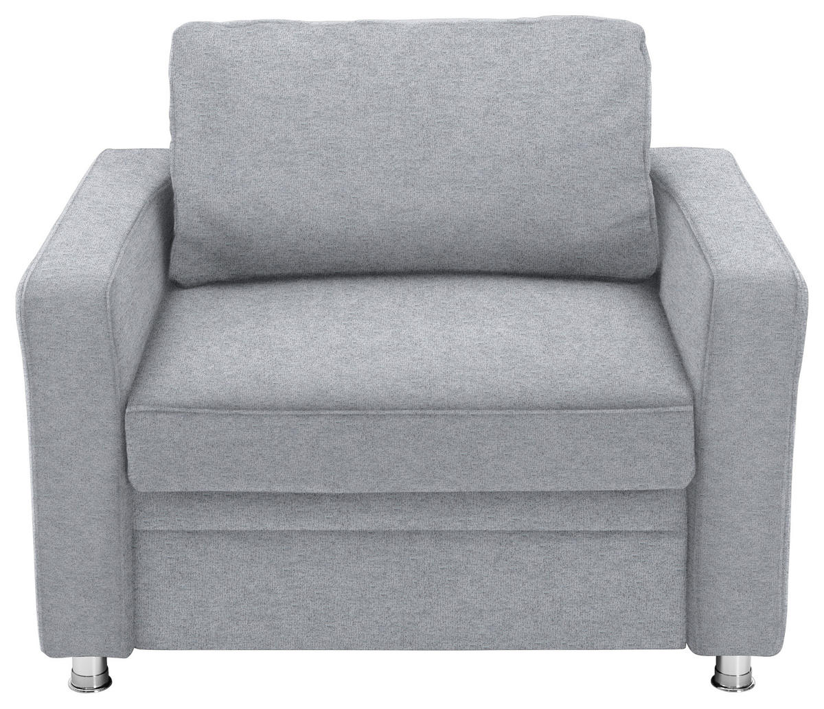 BÄDDFÅTÖLJ i flatväv ljusgrå  - ljusgrå, Klassisk, metall/textil (116/90/100cm) - Livetastic