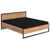 BETT 180/200 cm  in Eichefarben, Graphitfarben  - Eichefarben/Graphitfarben, Basics (180/200cm) - MID.YOU