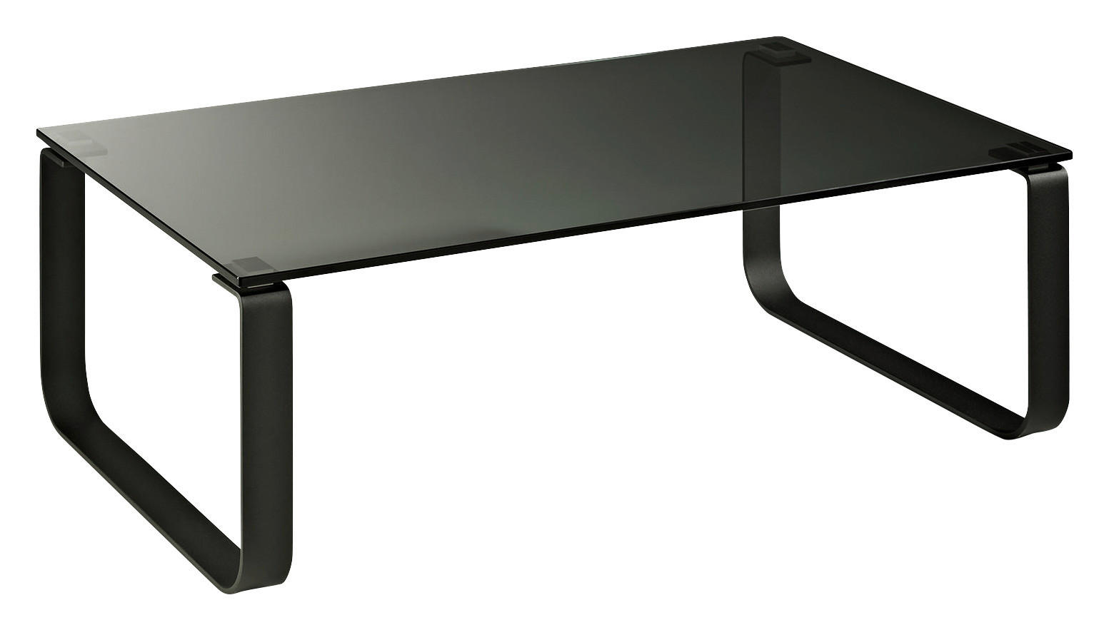 COUCHTISCH110/70/40 cm  in Metall, Glas  - Schwarz, Design, Glas/Metall (110/70/40cm) - Novel