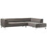 WOHNLANDSCHAFT Webstoff Dunkelbraun - Chromfarben/Dunkelbraun, Design, Textil/Metall (280/71/203cm) - DIETER KNOLL