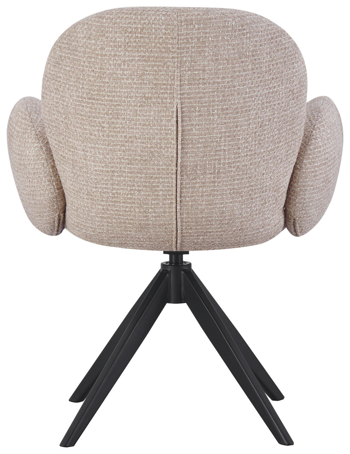 ARMLEHNSTUHL  in Eisen Webstoff  - Taupe/Schwarz, Design, Textil/Metall (63/87/65cm) - Novel