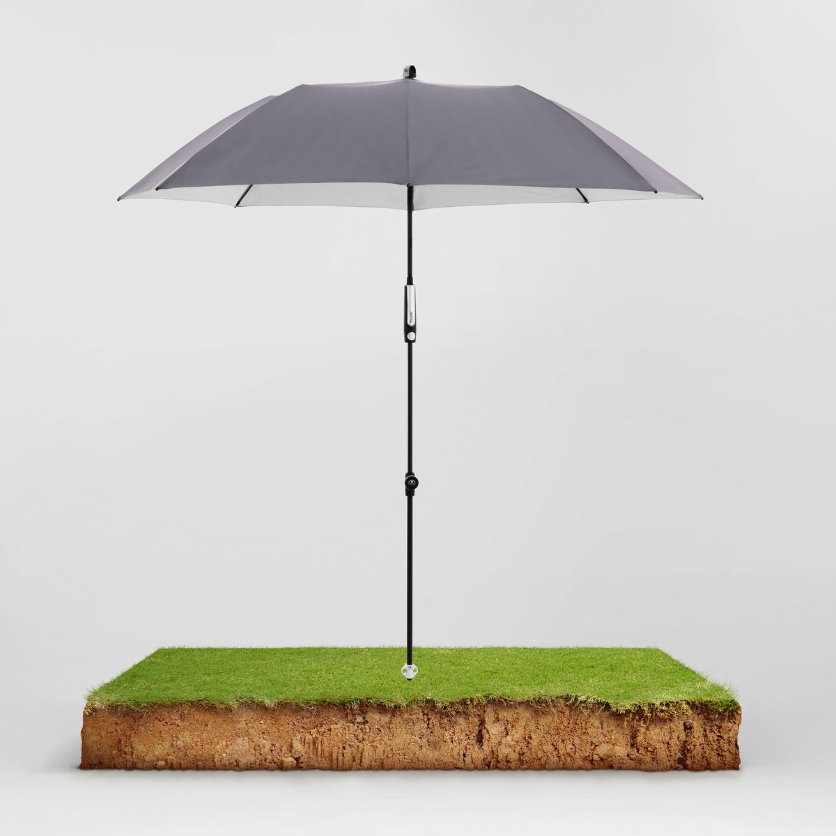 SONNENSCHIRM 156 cm Anthrazit  - Anthrazit/Grau, MODERN, Textil/Metall (156cm) - Doppler