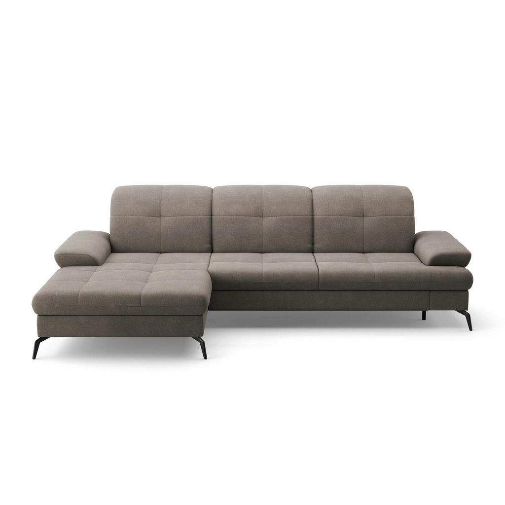 Thumbnail - Sit & More Ecksofa, Schlamm, Textil, 4,5-Sitzer, Ottomane links, L-Form, 279x185 cm, Goldenes M, Oeko-Tex® Standard 100,...