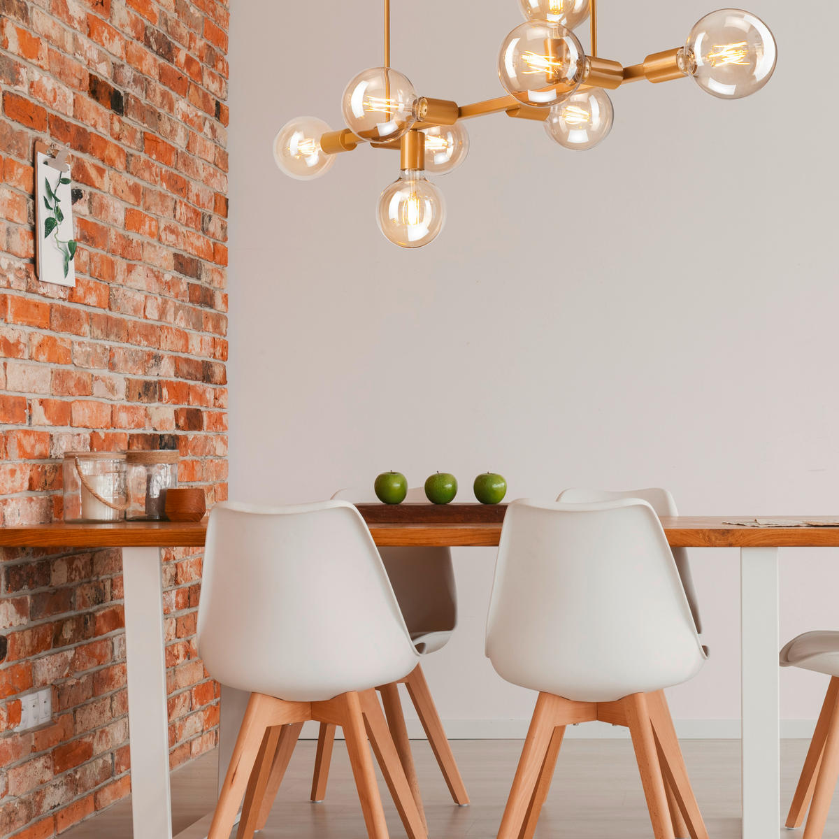 HÄNGELEUCHTE ASTRID   - Goldfarben, Basics, Glas/Metall (90cm)