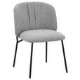 STUHL   Webstoff  Schwarz, Hellgrau  - Hellgrau/Schwarz, MODERN, Textil/Metall (48/79/59cm) - Carryhome