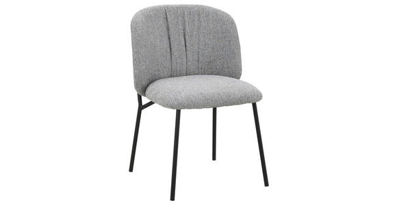 STUHL   Webstoff  Schwarz, Hellgrau  - Hellgrau/Schwarz, MODERN, Textil/Metall (48/79/59cm) - Carryhome