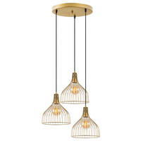 HÄNGELEUCHTE 49/121 cm   - Goldfarben, Design, Metall (49/121cm) - P & B