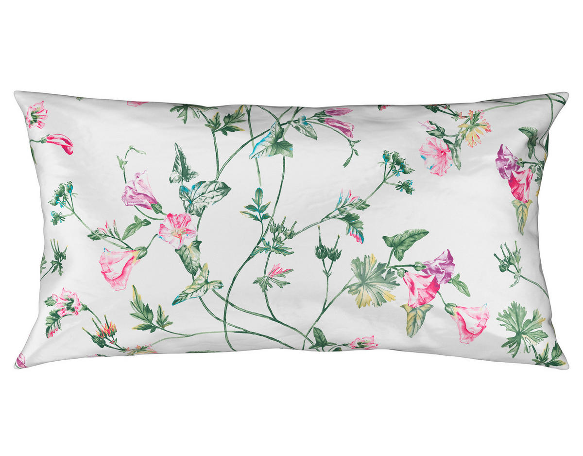 POSTEĽNÁ BIELIZEŇ, satén, zelená, biela, pink, 140/200 cm - pink/biela, Konventionell, textil (140/200cm) - Esposa