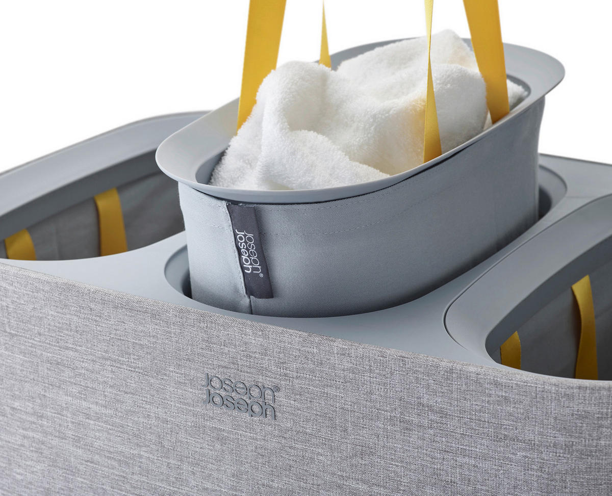 KOŠ ZA PERILO - črna, Basics, naravni materiali (59,1/71/39,5cm) - Joseph Joseph