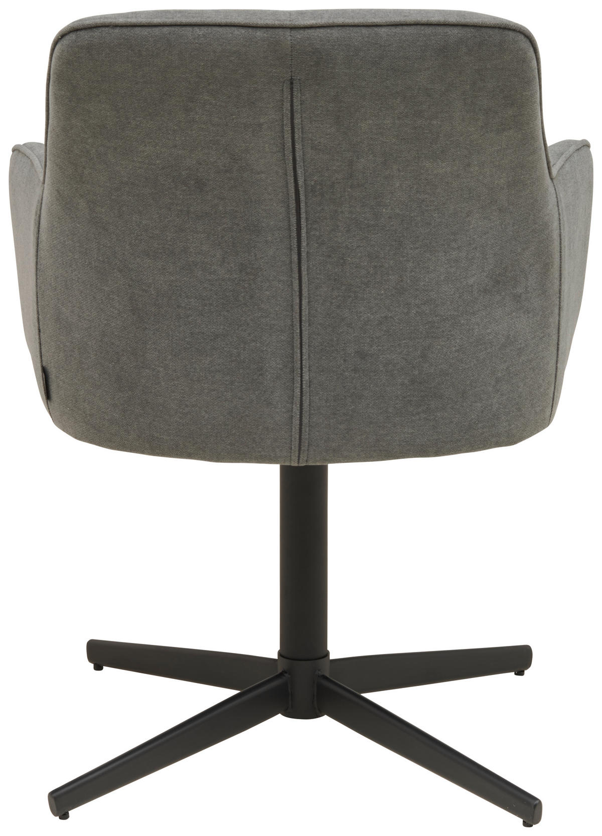 ARMLEHNSTUHL  in Eisen beschichtet  - Schwarz/Grau, MODERN, Textil/Metall (61/83/62cm) - Livetastic