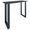 BARTISCH in Metall, Holzwerkstoff 140/102/50 cm   - Anthrazit/Schwarz, KONVENTIONELL, Holzwerkstoff/Metall (140/102/50cm)