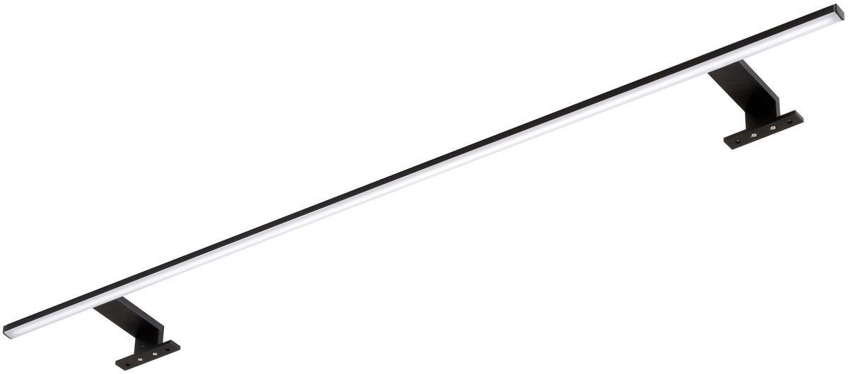 AUFBAULEUCHTE - Schwarz, Basics, Kunststoff/Metall (90/3/8cm) - Sadena