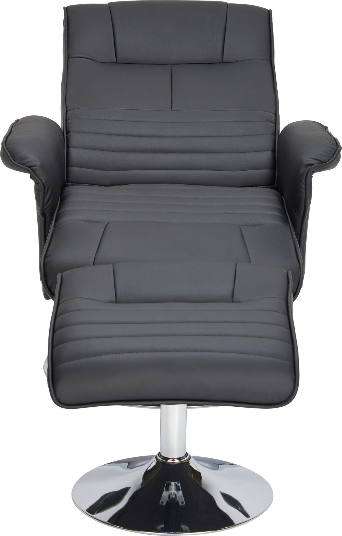 RELAXSESSELSET in Metall, Textil Schwarz, Chromfarben  - Chromfarben/Schwarz, Design, Textil/Metall (77/95-111/81-117cm) - Cantus