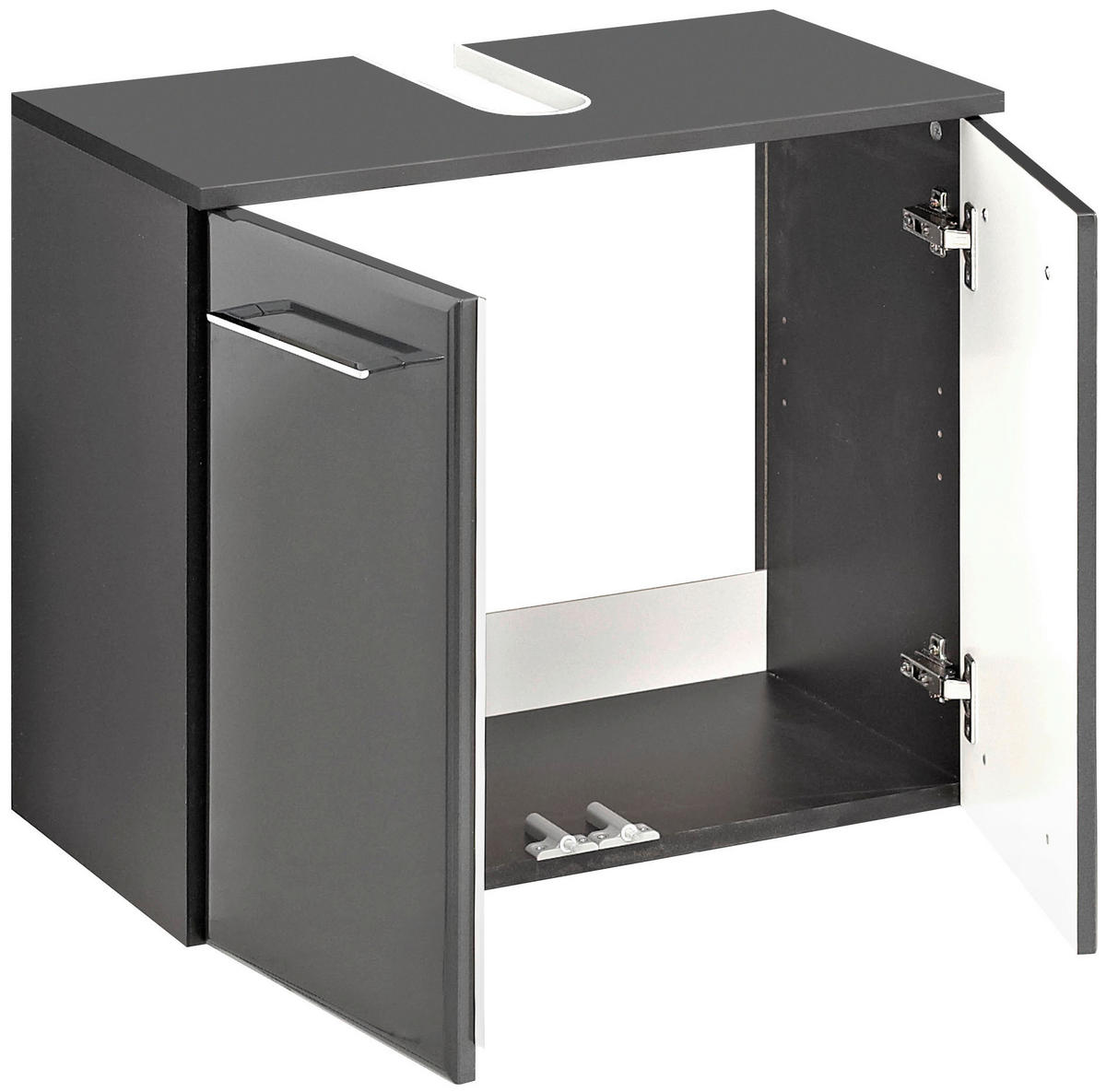 WASCHBECKENUNTERSCHRANK 60/53/33 cm  - Chromfarben/Anthrazit, Basics, Holzwerkstoff (60/53/33cm) - Pelipal