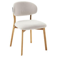 STUHL  Stoffauswahl Struktur  Weiss, Wildeiche  - Wildeiche/Weiss, Konventionell, Holz/Textil (50/82/57cm) - Venda