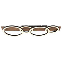 LED-DECKENLEUCHTE 86/30/9,5 cm   - Dunkelbraun/Schwarz, Natur, Holzwerkstoff/Kunststoff (86/30/9,5cm) - Globo