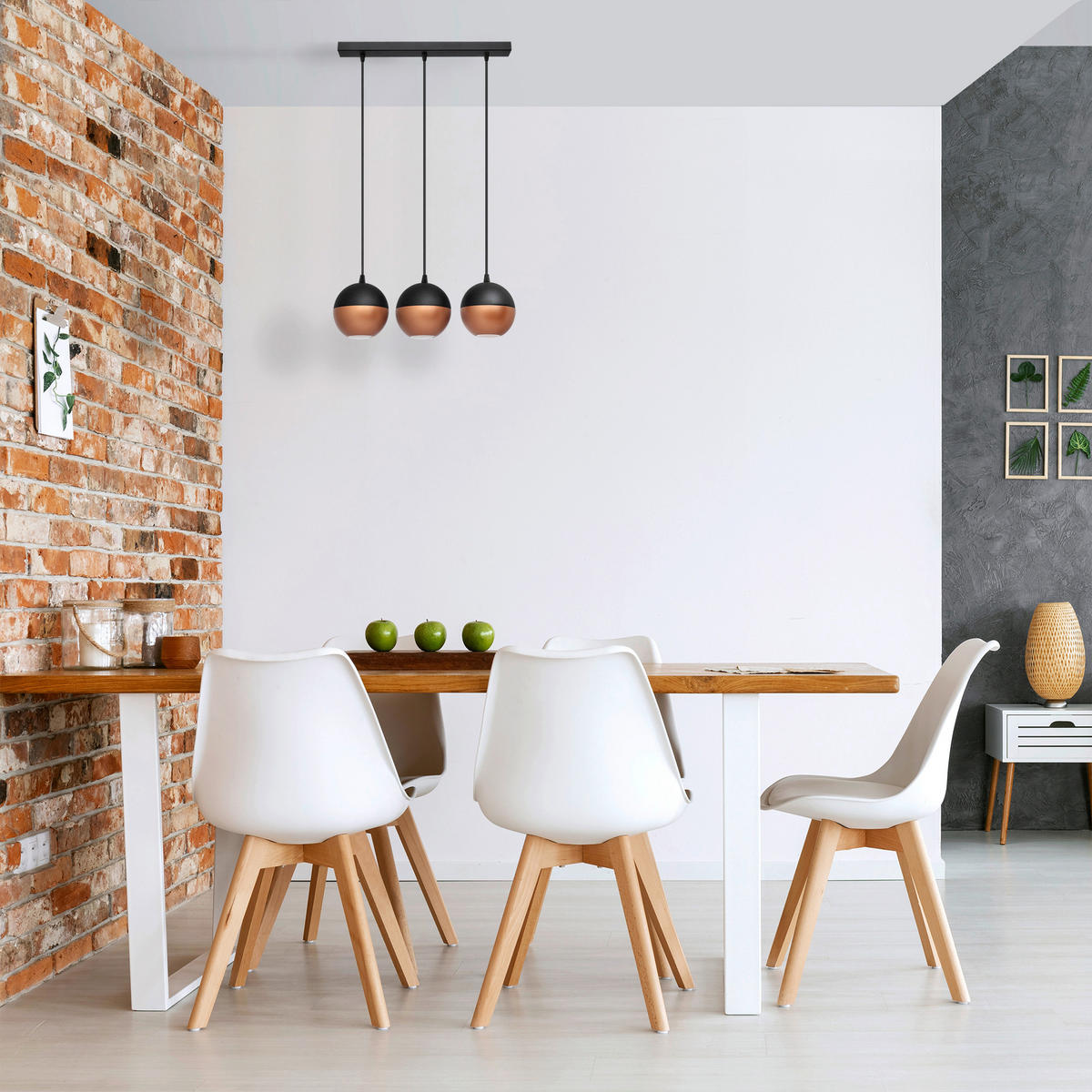 HÄNGELEUCHTE MIDWAY 45/12/80 cm   - Schwarz/Kupferfarben, Trend, Metall (45/12/80cm)