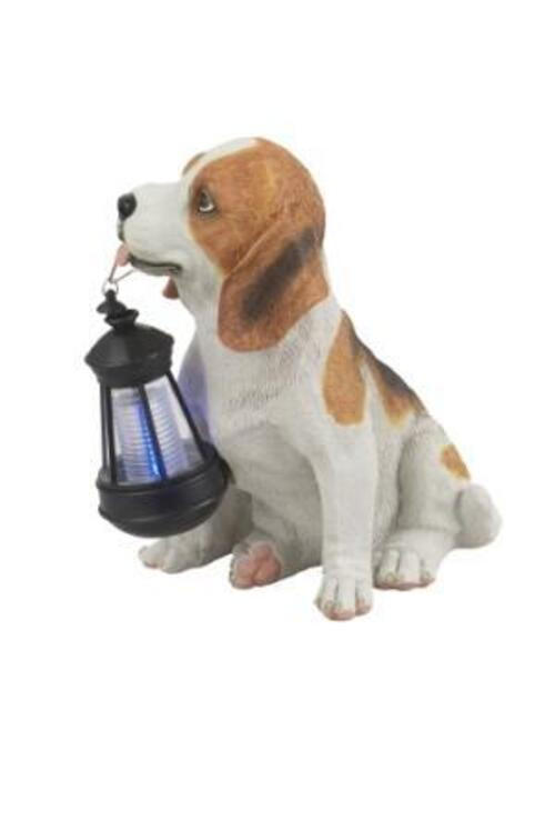 SOLCELLSLAMPA - vit/brun, Basics, plast (18/24,2/26cm) - Globo