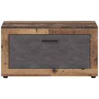 GARDEROBENBANK  in 88,9/48/40 cm  - Alteiche/Schwarz, Design, Holzwerkstoff/Kunststoff (88,9/48/40cm) - MID.YOU