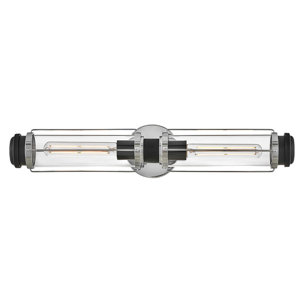 BADEZIMMER-WANDLEUCHTE - Chromfarben/Schwarz, Konventionell, Glas/Metall (12,2/61/12,8cm) - Elstead Lighting