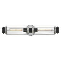 BADEZIMMER-WANDLEUCHTE - Chromfarben/Schwarz, Konventionell, Glas/Metall (12,2/61/12,8cm) - Elstead Lighting