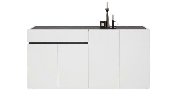 SIDEBOARD in 160,2/80,1/42,6 cm - Anthrazit/Schwarz, Design, Holzwerkstoff/Kunststoff (160,2/80,1/42,6cm) - Voleo