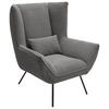 SESSEL in Cord Dunkelgrau  - Dunkelgrau/Schwarz, Design, Textil/Metall (90/112/94cm) - Pure Home Lifestyle