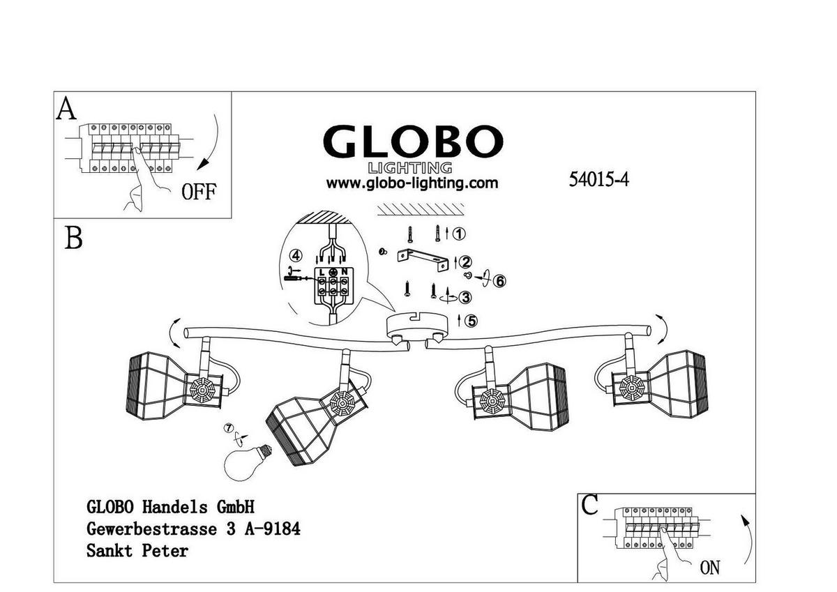 REFLEKTOR     72/32/20 cm          - bela, Basics, kovina (72/32/20cm) - Globo