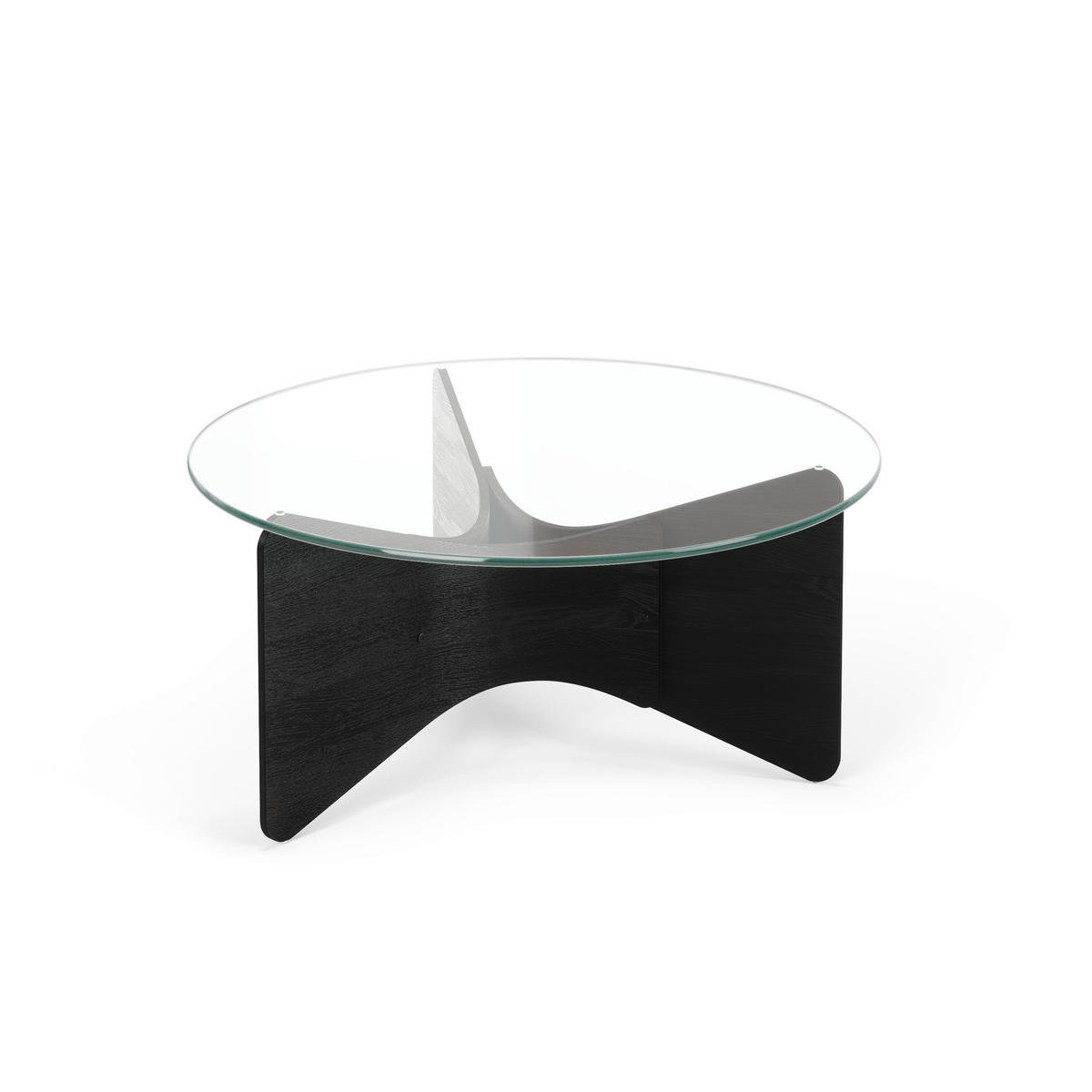 SOFFBORD - svart/transparent, Klassisk, trä/glas (86,9/86,9/39,3cm) - Umbra