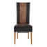 STUHL Lederlook, Mikrofaser Eiche massiv Braun, Eichefarben - Eichefarben/Braun, KONVENTIONELL, Holz/Textil (49/105/64cm) - Celina Home