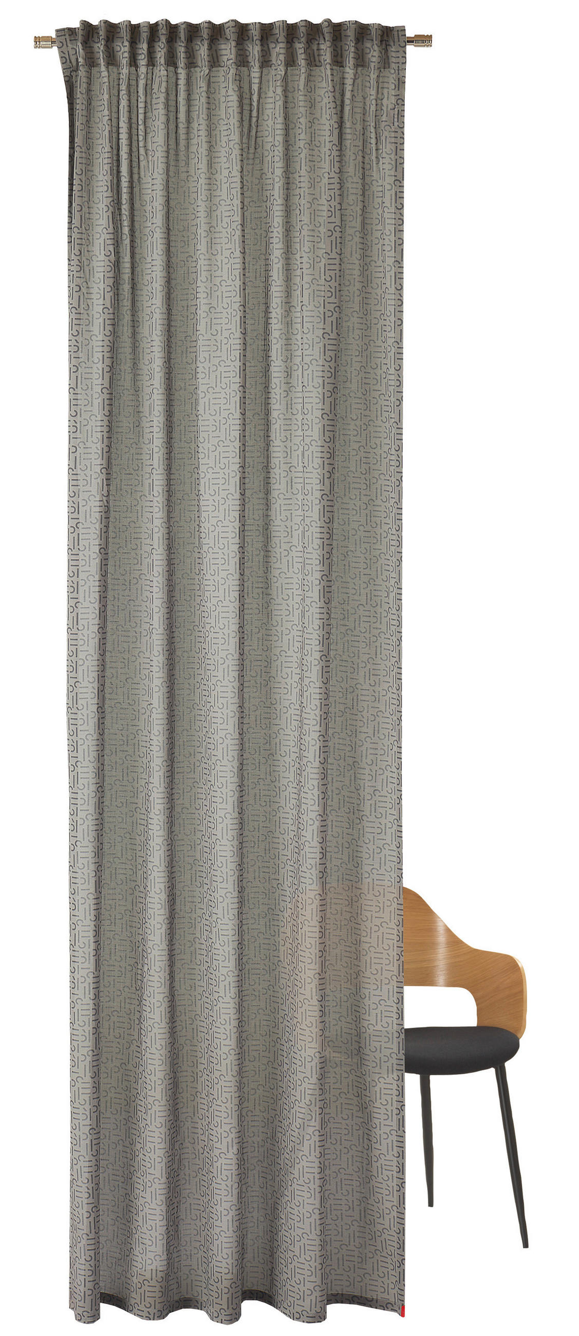ESPRIT ZAVJESA E-SCATTER antracit   - antracit, Basics, tekstil (130/250cm) - Esprit