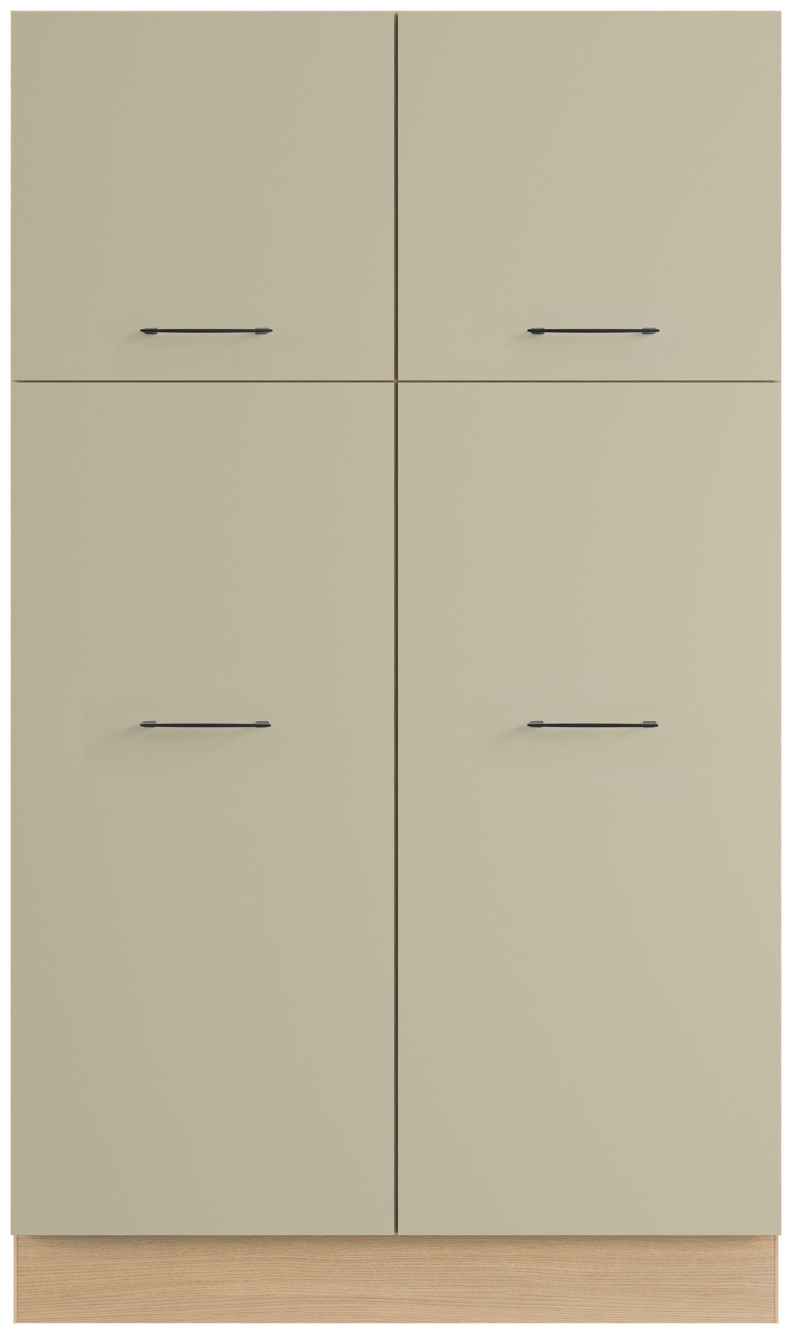 WÄSCHESCHRANK 120/206,2/58 cm  in Eichefarben, Salbeigrün  - Salbeigrün/Eichefarben, Basics, Holzwerkstoff/Metall (120/206,2/58cm) - Impuls