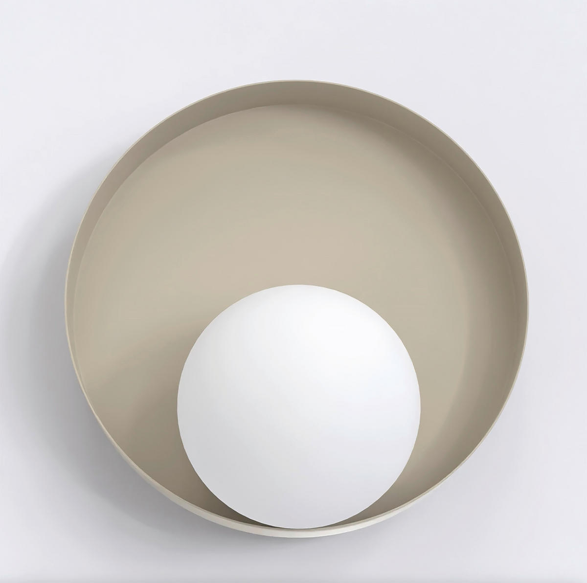 WANDLEUCHTE  20/13/20 cm    - Beige, Design, Glas/Metall (20/13/20cm)