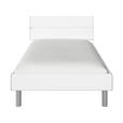 BETT 100/200 cm  in Weiß  - Alufarben/Weiß, Design, Metall (100/200cm) - Carryhome