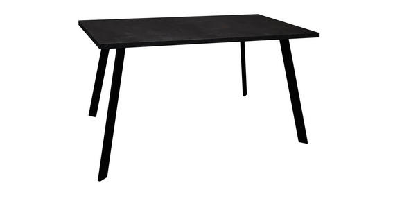 ESSTISCH in Metall, Holzwerkstoff 180/90/76 cm   - Schwarz, KONVENTIONELL, Holzwerkstoff/Metall (180/90/76cm) - Hom`in