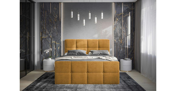 BOXBETT 180/200 cm  in Orange  - Chromfarben/Orange, MODERN, Holz/Holzwerkstoff (180/200cm) - Esposa