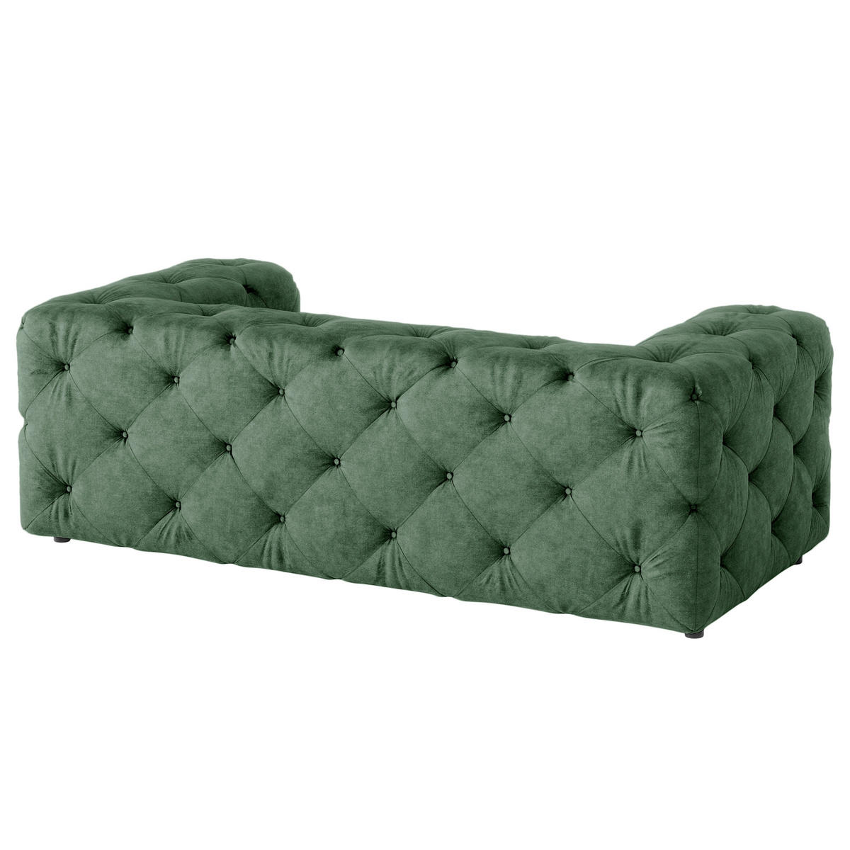 2-SITZER-SOFA Fresco in Mikrofaser Waldgrün  - Waldgrün/Schwarz, Design, Kunststoff/Textil (193/71/100cm) - P & B