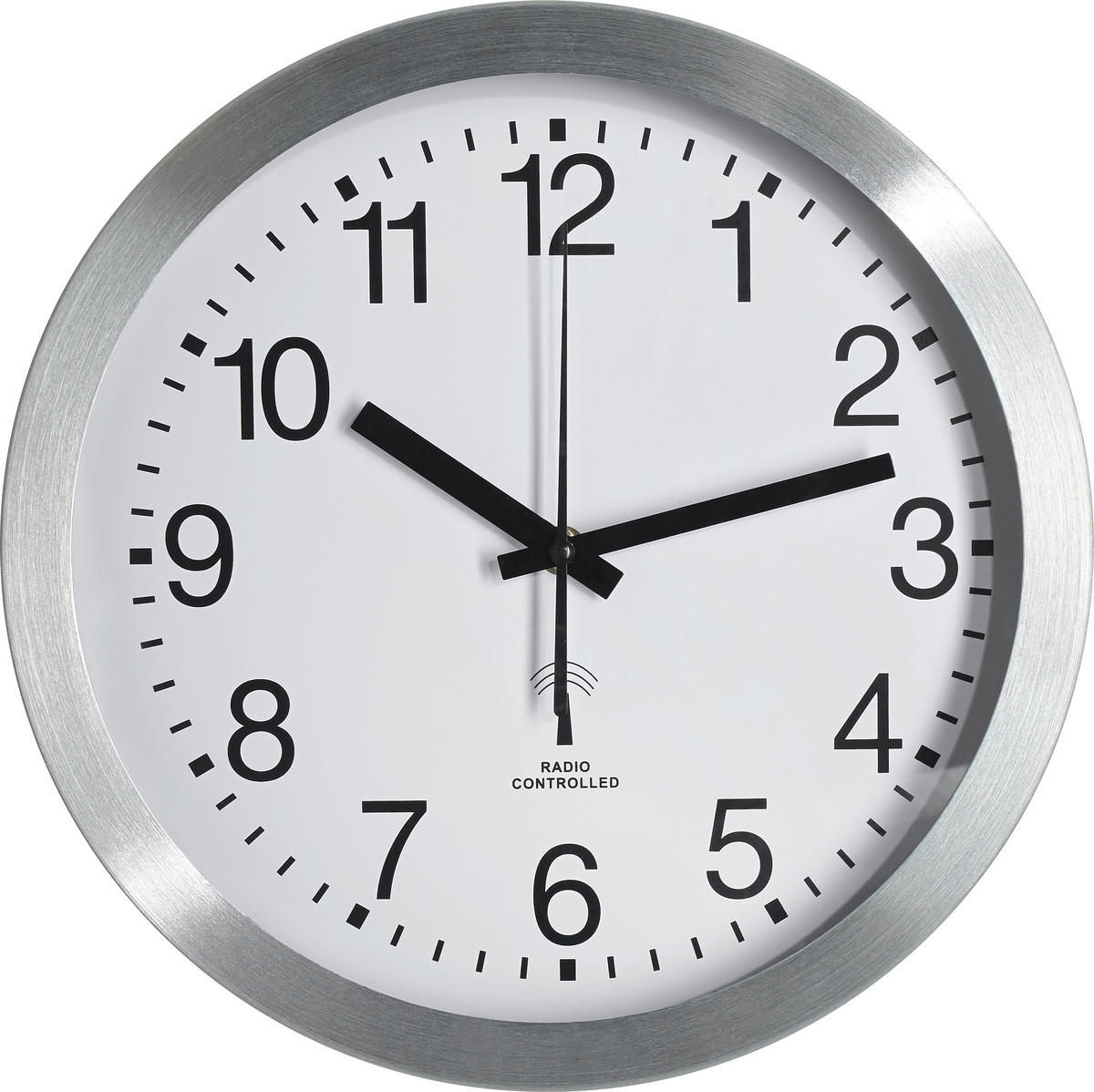 WANDUHR Silberfarben, Weiß  - Silberfarben/Weiß, Basics, Glas/Kunststoff (25cm) - Ambia Home