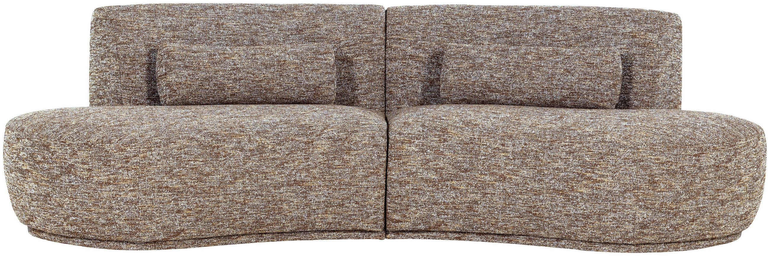 BIGSOFA Batavier in Webstoff Hellbraun  - Hellbraun, Design, Textil (254/74/122cm) - Livetastic