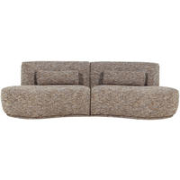 BIGSOFA Batavier in Webstoff Hellbraun  - Hellbraun, Design, Textil (254/74/122cm) - Livetastic