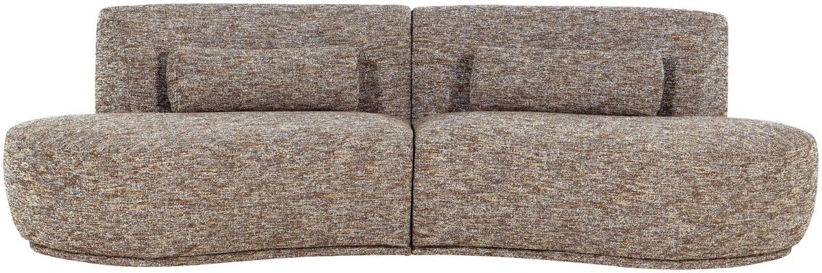 BIGSOFA Batavier in Webstoff Hellbraun  - Hellbraun, Design, Textil (254/74/122cm) - Livetastic