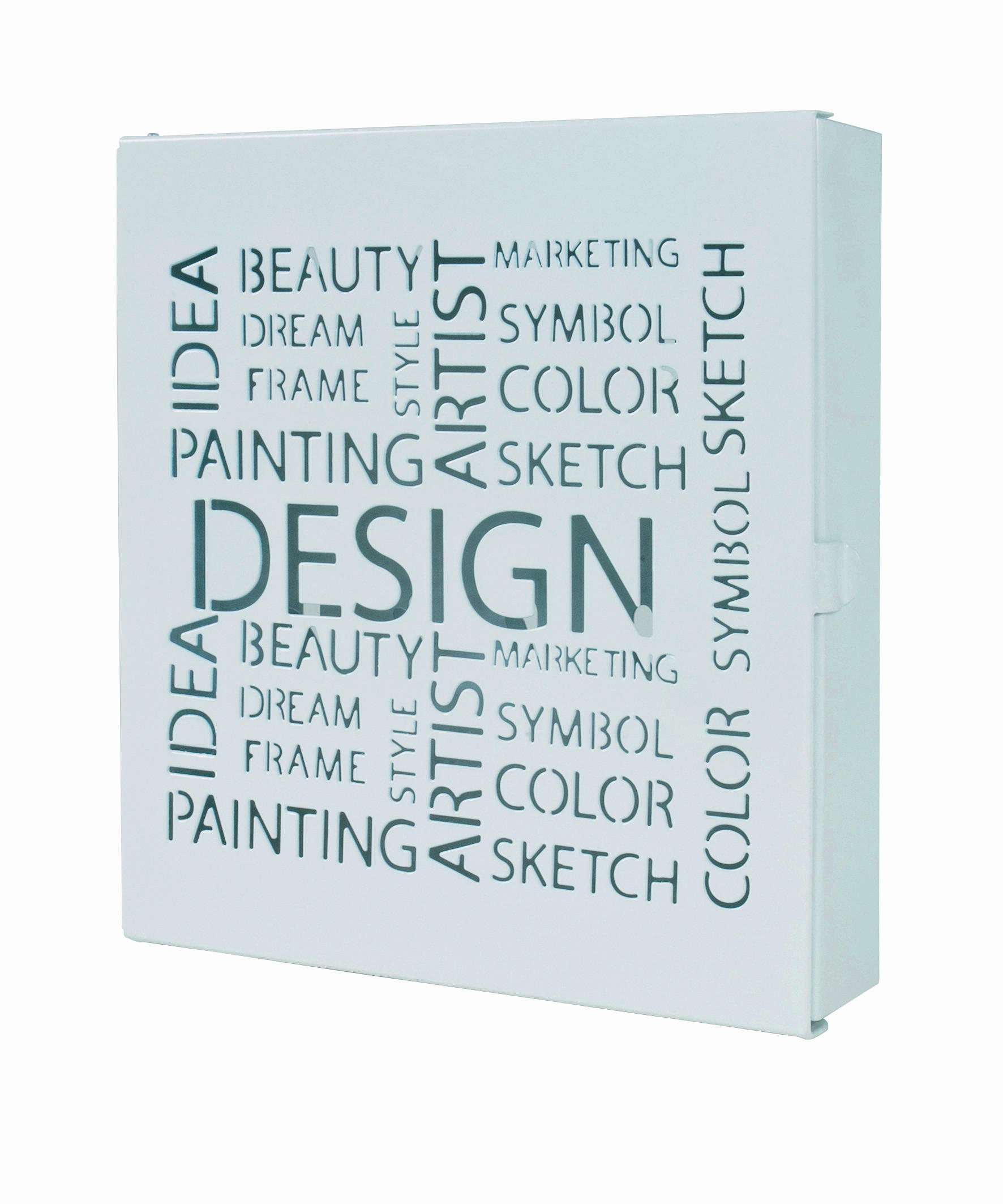 SCHLÜSSELKASTEN Weiß  - Weiß, Basics, Metall (22/24/5cm)