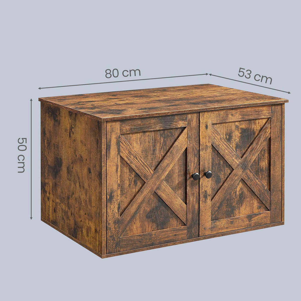 KATZENTOILETTE - Dunkelbraun, Trend, Holzwerkstoff (80/50/53cm) - Boxxx