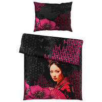 OBOJSTRANNÁ POSTEĽNÁ BIELIZEŇ, satén, čierna, 140/200 cm - čierna, Trend, textil (140/200cm) - Esposa