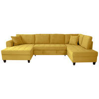 WOHNLANDSCHAFT MORITZ Senfgelb Cord  - Senfgelb, Trend, Textil (155/324/178cm) - P & B