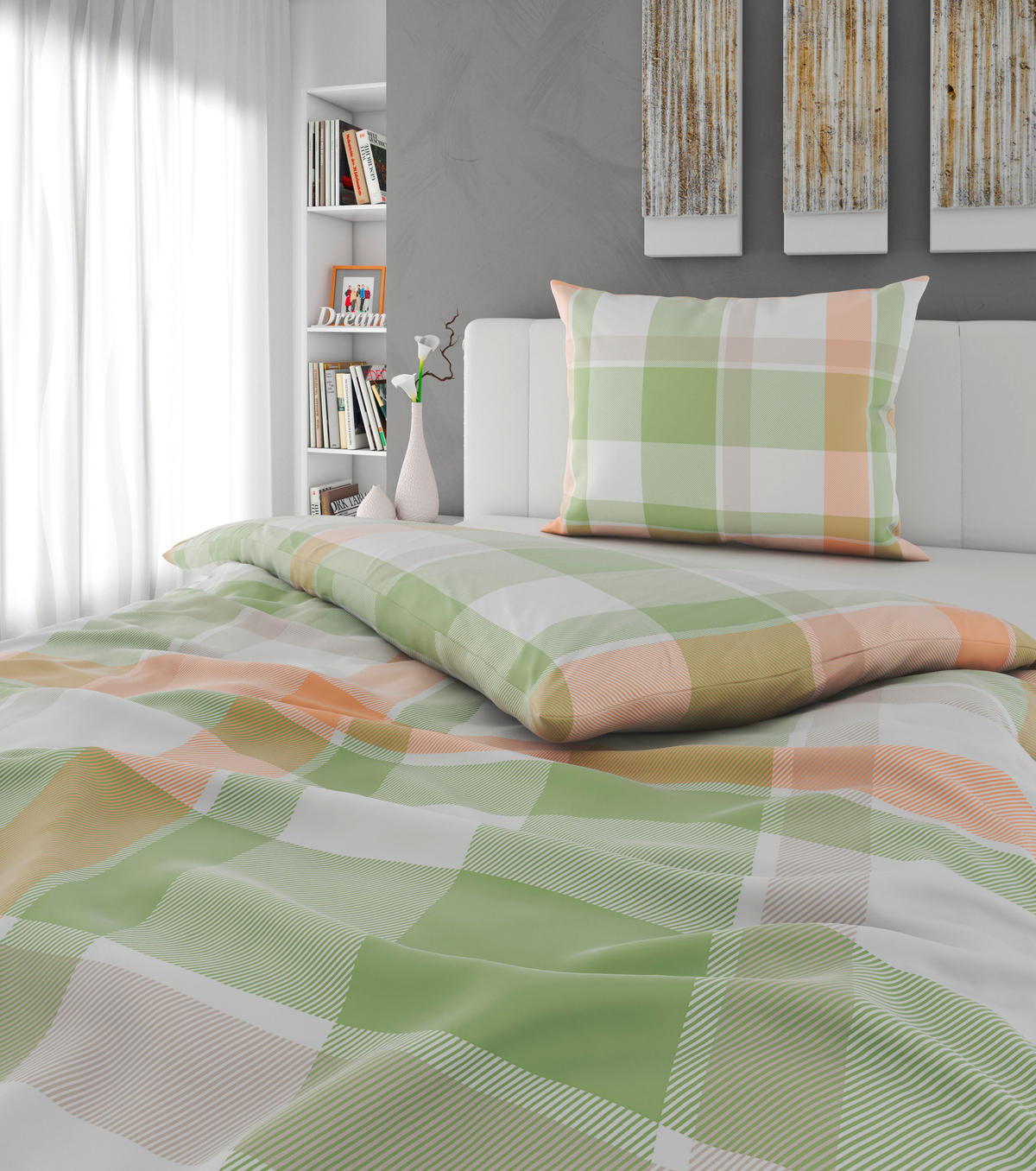 OBOJSTRANNÁ POSTEĽNÁ BIELIZEŇ, satén, zelená, 140/200 cm - zelená, Konventionell, textil (140/200cm) - Esposa