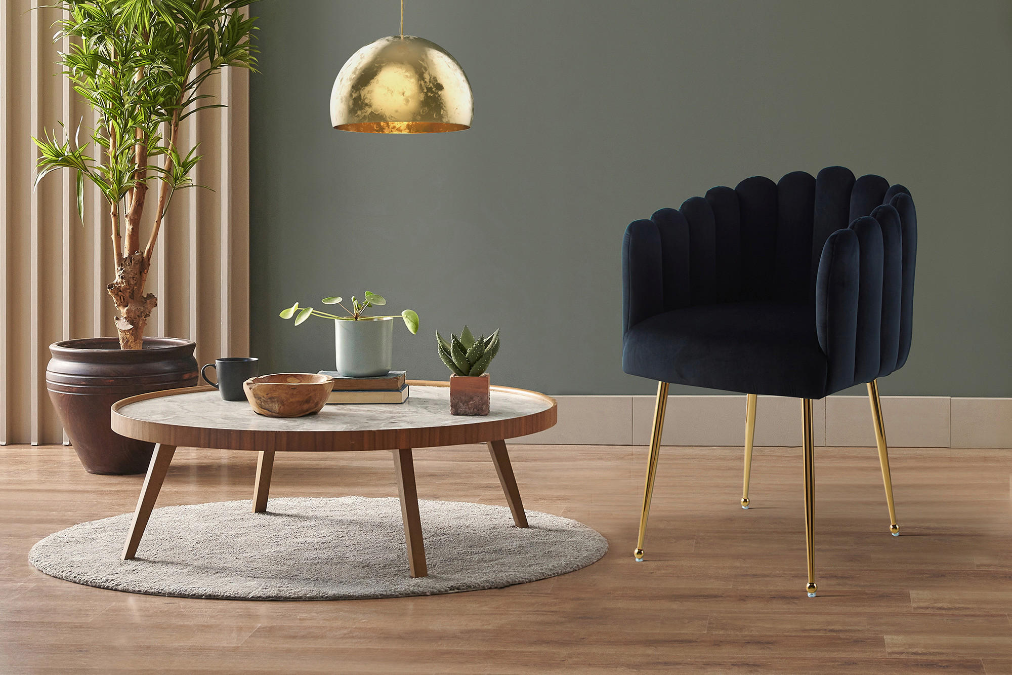 STOL MED ARMSTÖD järn  - svart/guldfärgad, Design, metall/plast (59/85/56cm) - Kayoom