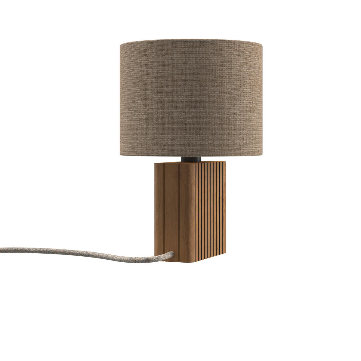 TISCHLEUCHTE - Sandfarben, Natur, Holz/Textil (18/36cm) - Waldwelt