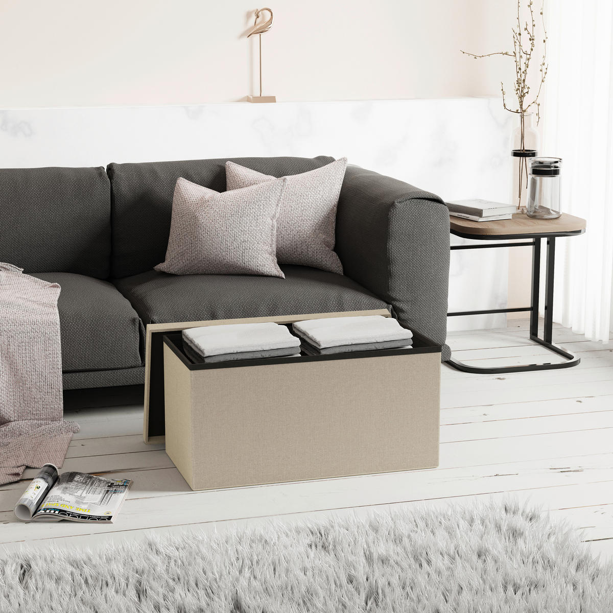 SITZBOX  - Creme, Basics, Kunststoff (76/38/38cm) - MID.YOU
