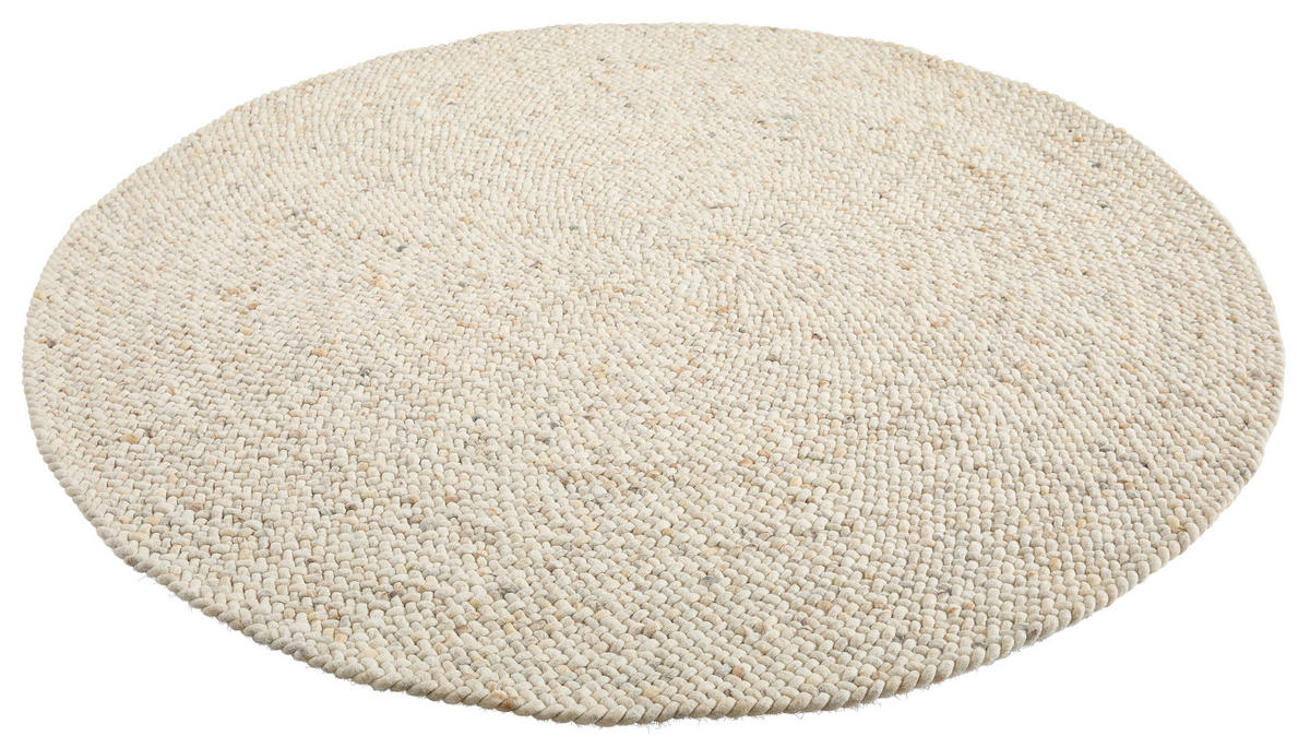 HANDWEBTEPPICH 120 cm Beige  - Beige, Basics, Textil (120cm) - Linea Natura